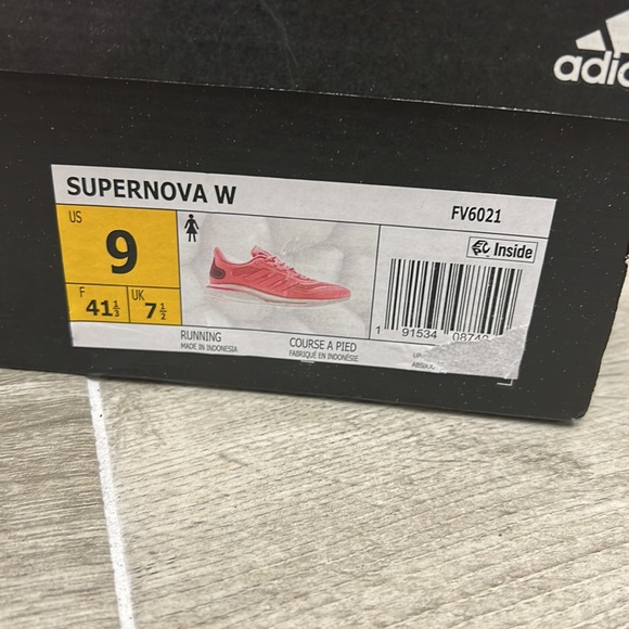 NWT adidas Women's Supernova Running Shoe, Glory Pink, Size 9 - Picture 5 of 5